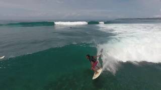 Surfing in Lombok island the most amazing surf point [upl. by Adniuqal]