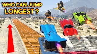 GTA 5 ONLINE  WHO CAN JUMP LONGEST [upl. by Letnohs785]