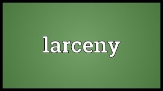 Larceny Meaning [upl. by Nakashima983]