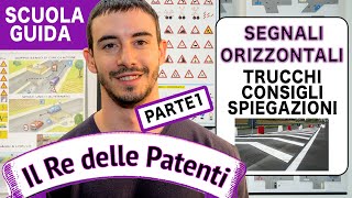 SEGNALI ORIZZONTALI pt 1  IL RE DELLE PATENTI  PATENTE B [upl. by Parrott]