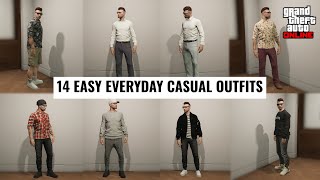 GTA Online  14 Easy Casual Everyday Outfits [upl. by Terryl396]