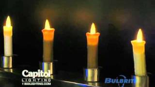 Bulbrite Innovative Flicker Flame LED Light Bulb Video [upl. by Ardys]