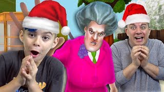 CHRISTMAS SHENANIGANS AT THE SCARY TEACHERS HOUSE Scary Teacher 3D [upl. by Shelli]