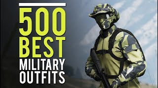 GTA Online  500 Best Military Outfits amp How To Do Them SHOWCASE [upl. by Ayisan]