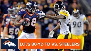 Demaryius Thomas 80Yd GameWinning TD in Overtime vs Steelers  Denver Broncos Highlights [upl. by Nnyluqcaj]