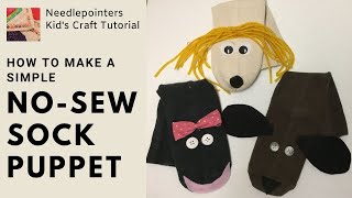 A Simple DIY Sock Puppet Kids Can Make Nosew Project [upl. by Amzaj]