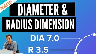 Fusion 360 Diameter or Radius Dimension Your Choice [upl. by Weksler685]