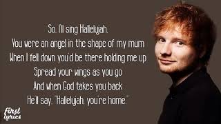 Ed Sheeran  Supermarket Flowers  Lyrics [upl. by Starbuck]