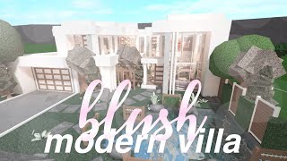 BLOXBURG  Blush Modern Villa  House Build [upl. by Timothee]