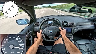 BMW 320D E46 150HP M Paket Facelift Coupe German Autobahn 2005  POV Test Drive Onboard [upl. by Eadwina]