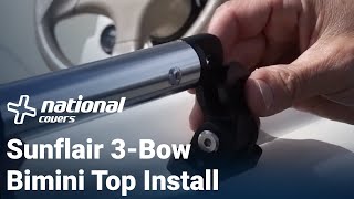 How To Install A Bimini Top  3Bow  Sunflair Fabric  National Covers [upl. by Nitza]