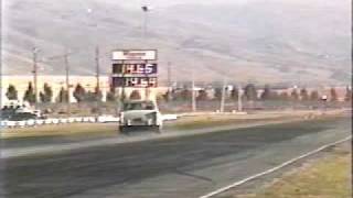 Wild crash 55 Chevy at baylands raceway AKA Fremont dragstrip [upl. by Launamme]