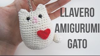 Llavero amigurumi de gato paso a paso [upl. by Minerva620]