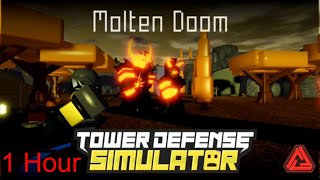 Tower Defense Simulator OST  Molten Doom 1 HOUR [upl. by Lyndell547]