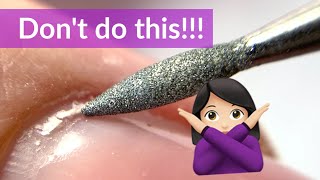 Mistakes in Dry Electric Nail File Manicure Russian Manicure [upl. by Bruning98]