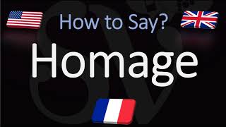 How to Pronounce Homage CORRECTLY American English British French Pronunciation [upl. by Portingale949]