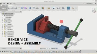 Bench vice  design and assembly  fusion 360 tutorials [upl. by Nerol509]