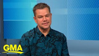 Matt Damon talks about new film Stillwater l GMA [upl. by Joo905]