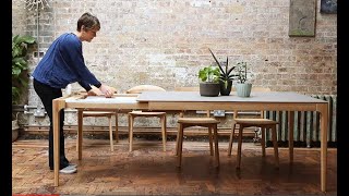 Modern Extendable Dining Table  Adventures In Furniture [upl. by Emsmus389]