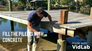 Pier Piling repairhow to video [upl. by Anyrtak347]