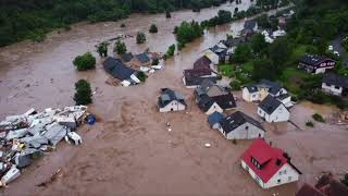 Hochwasser Kreuzberg Ahr  Drohnenaufnahme [upl. by Prowel]