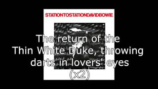 Station to Station  David Bowie  Lyrics [upl. by Nyrem]