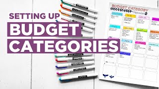 CREATING BUDGET CATEGORIES  Budget Tips [upl. by Darcee]