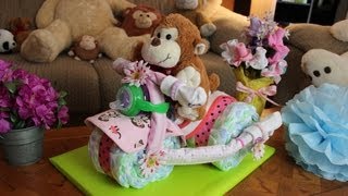 Tricycle Diaper Cake  How to make [upl. by Akiehs]