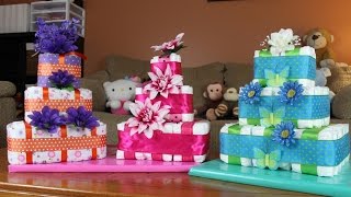 Square Diaper Cake How To Make [upl. by Elmaleh]