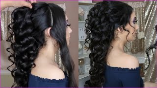 PEINADOS FÁCILES PARA CABELLO LARGO  OPEN HAIR STYLE GIRL FOR LONG HAIR  WEDDING PARTY HAIRSTYLE [upl. by Anade]