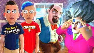 HYPNOTIZED BY HELLO NEIGHBORS SISTER SCARY TEACHER 3D CHAPTER 4 Part 2 [upl. by Tizes60]