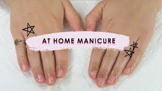 AT HOME MANICURE  for beginners [upl. by Stephanus]