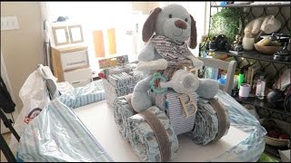 DIY 4 Wheeler Diaper Cake Detailed How To With Trailer [upl. by Seema]