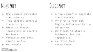 Monopoly vs Oligopoly [upl. by Lamraj]