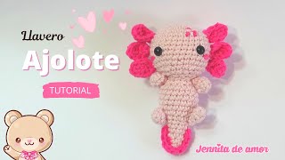 AJOLOTE Amigurumi Tutorial llavero [upl. by Enyawud]