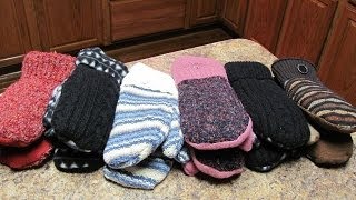 Make mittens from old sweaters  Fast and Easy [upl. by Yerd]