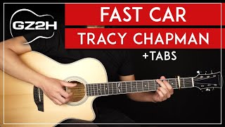 Fast Car Guitar Tutorial Tracy Chapman Guitar Lesson Strumming  Fingerpicking  TABs [upl. by Nelaf]