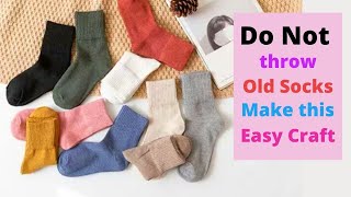 Easy And Cute Craft Idea With Old Socks  DIY Crafts [upl. by Arlana]