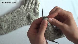 How to knit socks  video tutorial [upl. by Lenka]