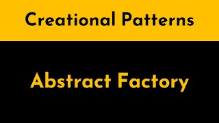 The Abstract Factory Pattern Explained and Implemented  Creational Design Patterns  Geekific [upl. by Varrian]