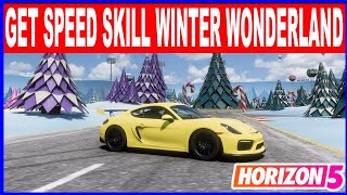 Forza Horizon 5 How to Get 3 Speed Skill in Winter Wonderland Stadium amp Ringroad Speed Zone Location [upl. by Nesyrb]