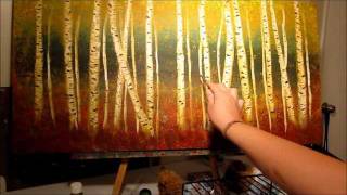 How to Paint Birch Trees  step by step [upl. by Zulema]