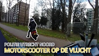 Achtervolging motorscooter door politie Utrecht Noord [upl. by Gabriella]