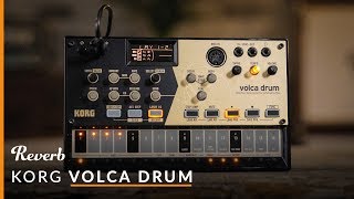 Korg Volca Drum Digital Percussion Synthesizer  Reverb Demo Video [upl. by Anerak]