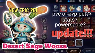 NEW EPIC SPIRIT UPDATE  MIR4 UPDATEDESERT SAGE WOOSA [upl. by Itak853]