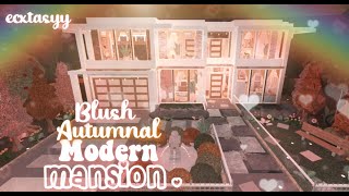 Bloxburg  Blush Autumnal Modern Mansion  House Build ෆ [upl. by Caniff242]