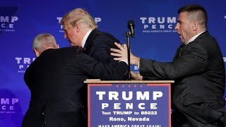 Donald Trump rushed off stage during rally in Nevada [upl. by Ennazor]