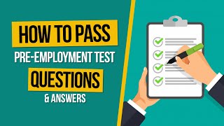 How to Pass PreEmployment Test Questions and Answers [upl. by Rodman]