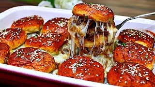 French Onion Beef Sliders Recipe  Cheesy Beef Sliders [upl. by Hajile]