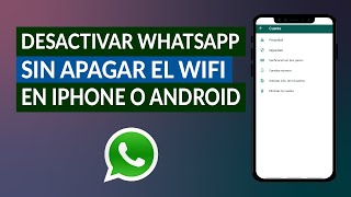 Cómo Desactivar WhatsApp sin Apagar WiFi en iPhone o Android [upl. by Weinert]